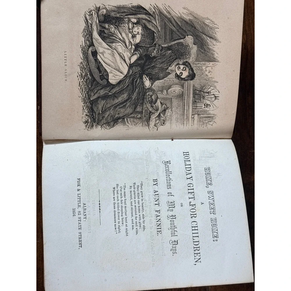 1856 Home Sweet Home A Holiday Gift for Children Aunt Fannie Fisk & Little Book